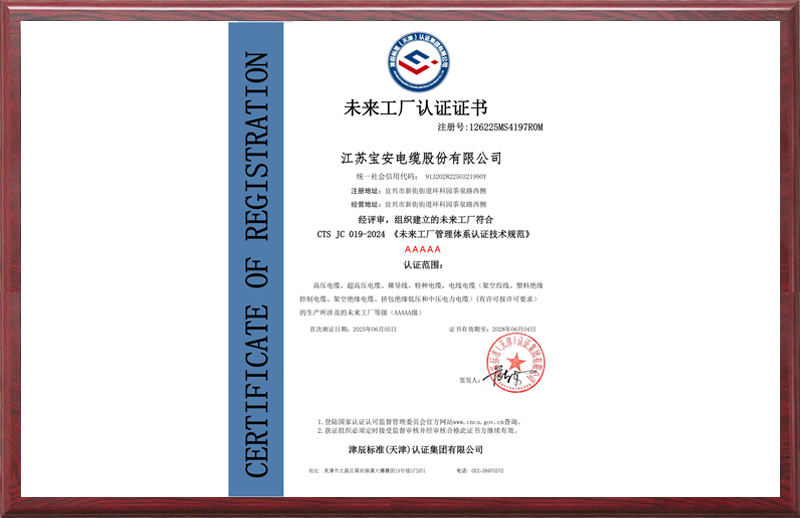 未來工廠認(rèn)證證書